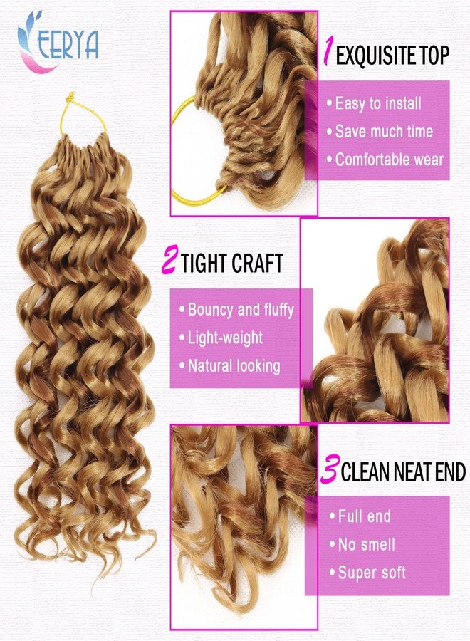 Eerya 7 Packs GoGo Curl Crochet Hair 10 Inch Short Curly Crochet Hair for Women Water Wave Beach Curl Deep Twist Crochet Braids Synthetic Braiding Hair Extensions (10 Inch, P27/30) - Image 4