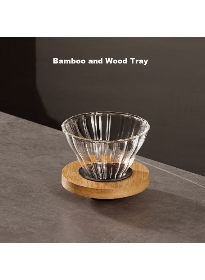 Pakchoice Pour-Over Coffee Set With Coffee Pot, Filter Cup, Sharing Pot, Cold Brew Coffee Pot, High Borosilicate Glass Filter Cup Set - Image 2