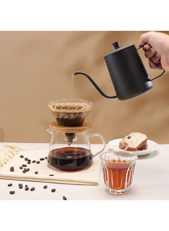 Pakchoice Pour-Over Coffee Set With Coffee Pot, Filter Cup, Sharing Pot, Cold Brew Coffee Pot, High Borosilicate Glass Filter Cup Set - Image 5