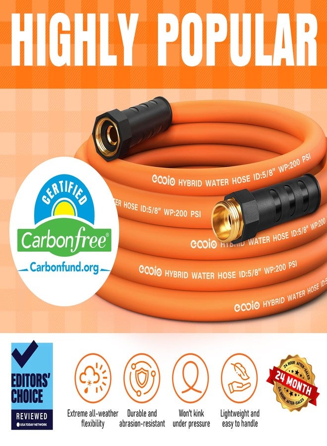 EOOIO Heavy Duty Garden Hose 5/8 in, x 25ft Flexible Water Hose, Kink Resistant Lightweight Hybrid Hose, - Image 3