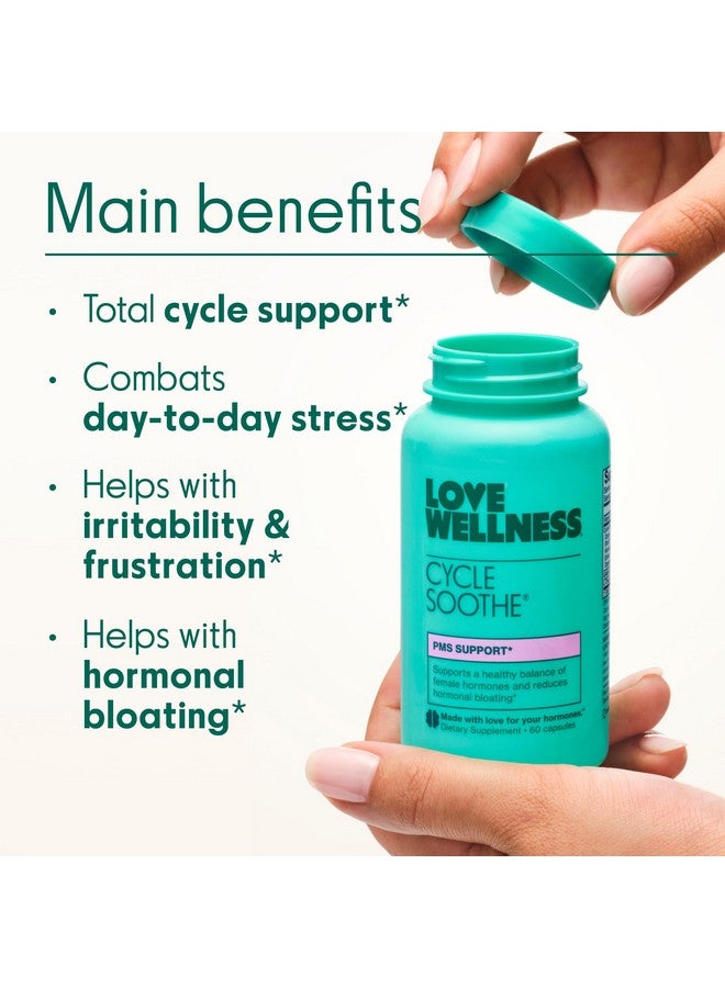 Love Wellness Cycle Soothe Supplement | Promotes a Happy Mood | Helps with PMS Hormones, Stress Relief, & Improves Mood | 60 Capsules - Image 2