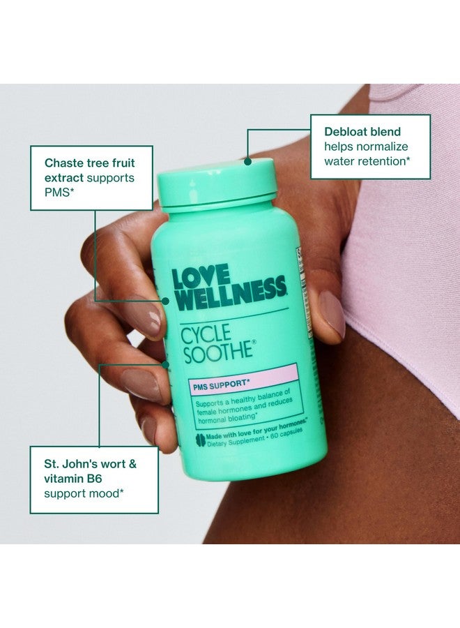 Love Wellness Cycle Soothe Supplement | Promotes a Happy Mood | Helps with PMS Hormones, Stress Relief, & Improves Mood | 60 Capsules - Image 3