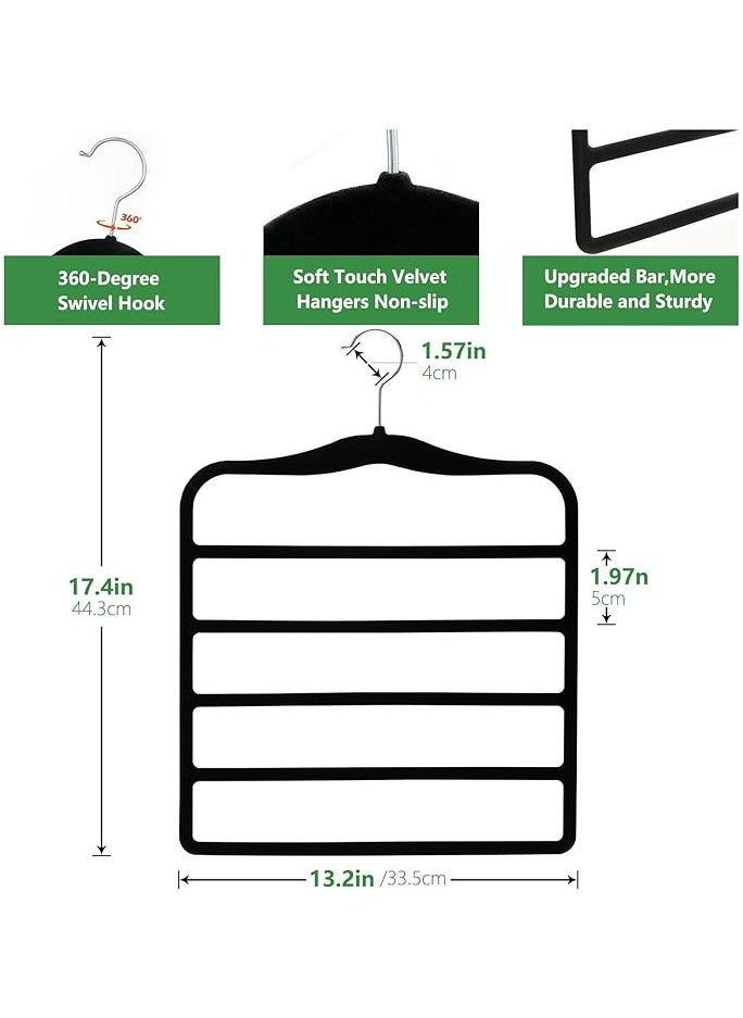 General Closet Organizers and Storage,3 Pack Organization and Storage Pants-Hangers-Space-Saving,Velvet Hanger for Dorm Room for College Students Girls Boys Guys Hanging Jean Scarf  - Image 3