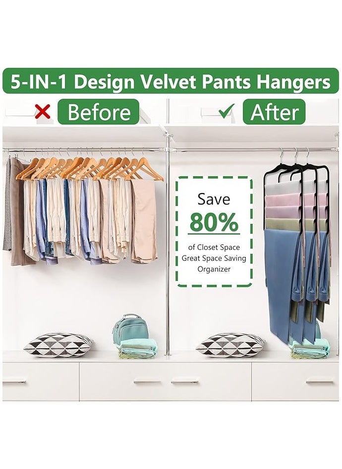 General Closet Organizers and Storage,3 Pack Organization and Storage Pants-Hangers-Space-Saving,Velvet Hanger for Dorm Room for College Students Girls Boys Guys Hanging Jean Scarf  - Image 4