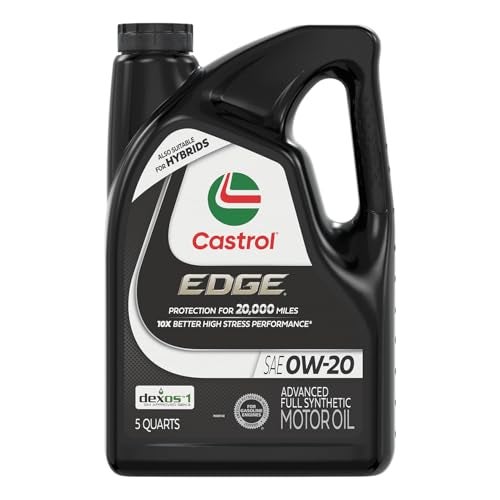 Castrol زيت محرك كاسترول إيدج 0W-20 الاصطناعي الكامل المتقدم، 5 كوارت - Image 1