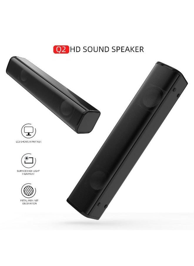 BURAQ - Q2 6W USB Mini Desktop Speaker Soundbar Audio Player Wired PC Speaker Subwoofer - Image 1