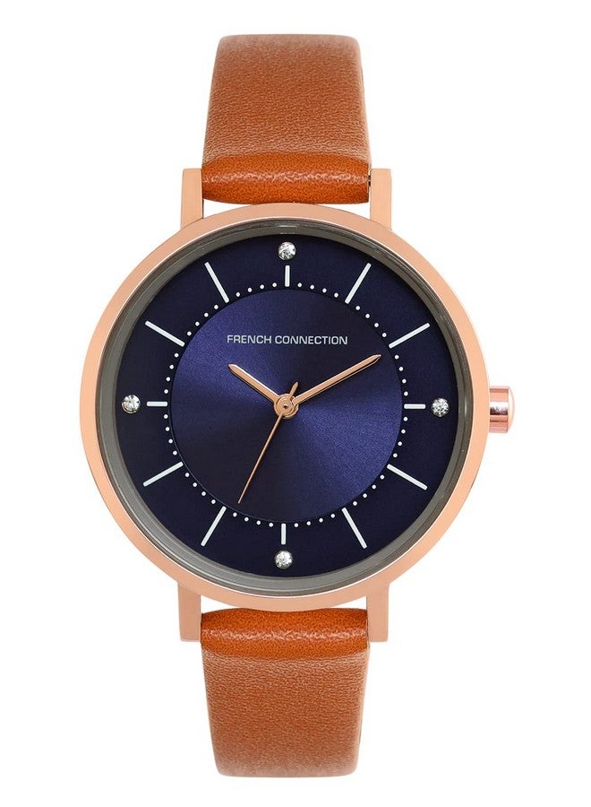 French Connection Leather Analog Blue Dial Women's Watch-Fcn00010E - Image 1