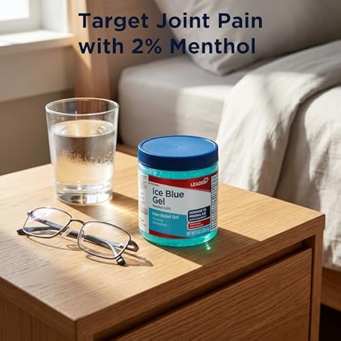 Leader Mineral Ice Blue Gel, Menthol 2%, Pain Relief Gel, Topical Analgesic, for Muscle Pain, Backache, Arthritis & Sport Injuries, for Adults and Kids 2+, Compare to Mineral Ice, 8 oz - Image 2