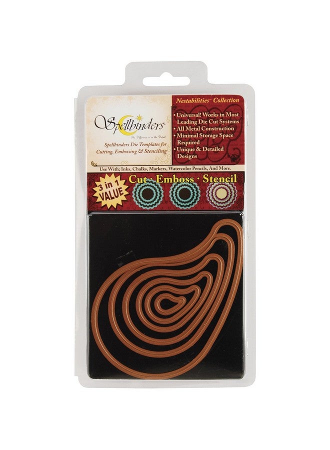 Spellbinders S4134 Nestabilities 6Piece Concentric Die Template Classic Paisley - Image 1