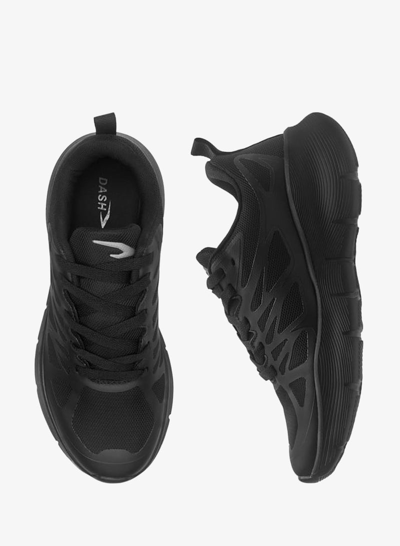 Dash Women Textured Lace-Up Sports Shoes with Pull Tabs - Image 3