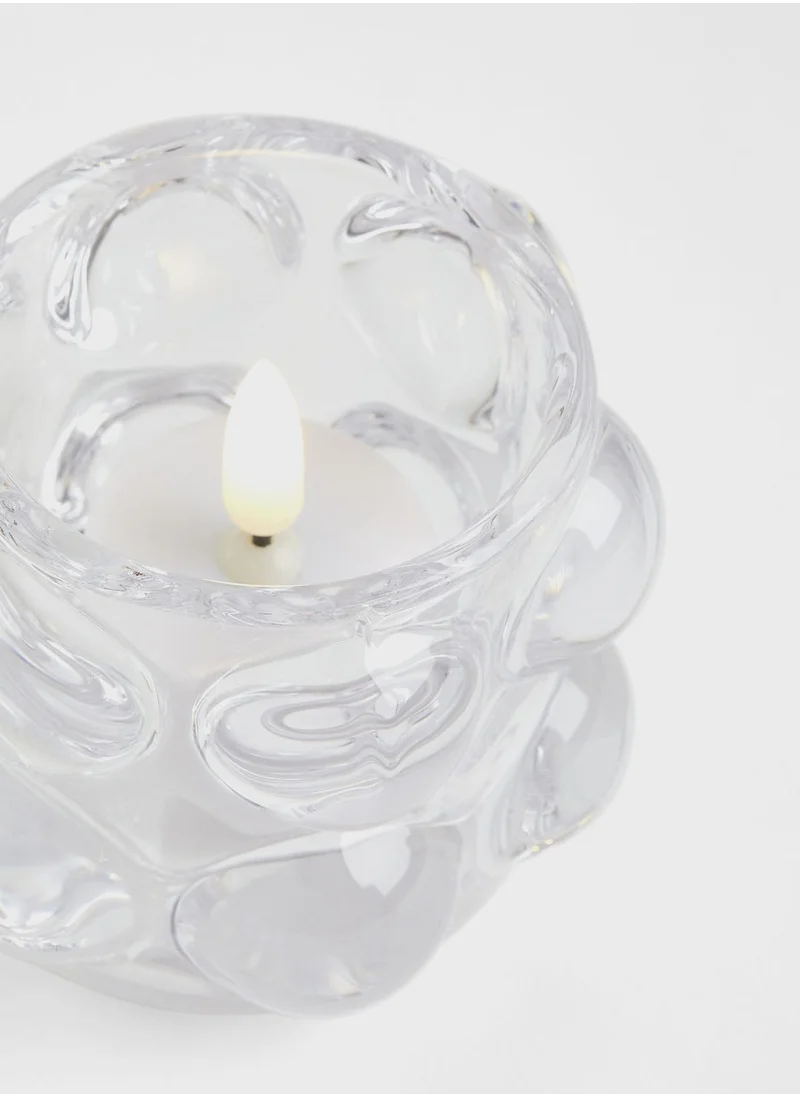 اتش اند ام Bubbled Glass Tealight Holder