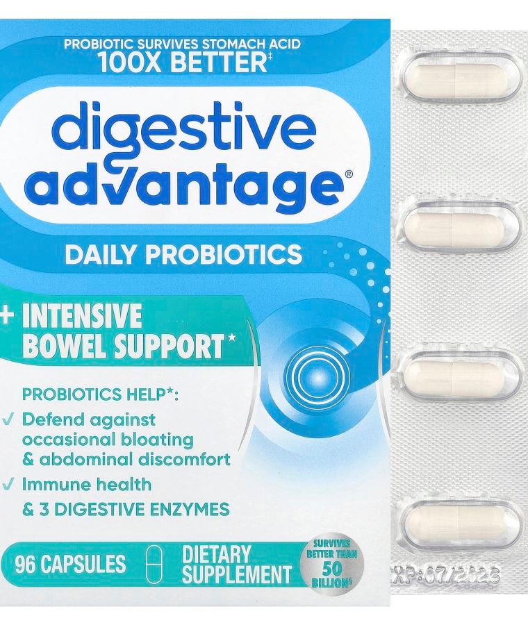 Digestive Advantage® Daily Probiotics + Intensive Bowel Support 96 Capsules