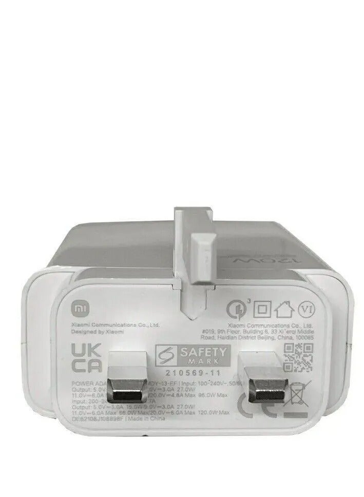 ELTRAZONE Genuine Xiaomi 120W Ultra Fast Charger with USB-C 6A Cable, UK Plug, Fast Charging for Xiaomi Devices - Image 3