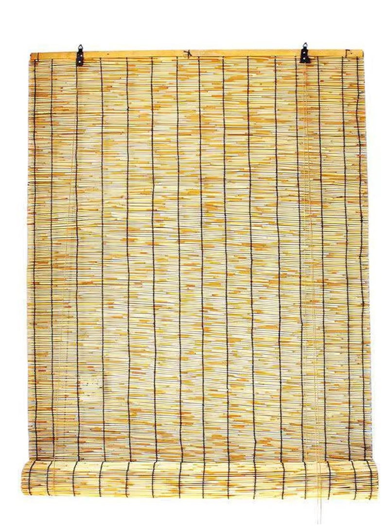 FFD Bamboo Roller Blinds 120cm Sizes | Outdoor & Indoor Window Blinds | Light Filtering Roll Up Curtain | Sun Shades Window Blinds - Image 1