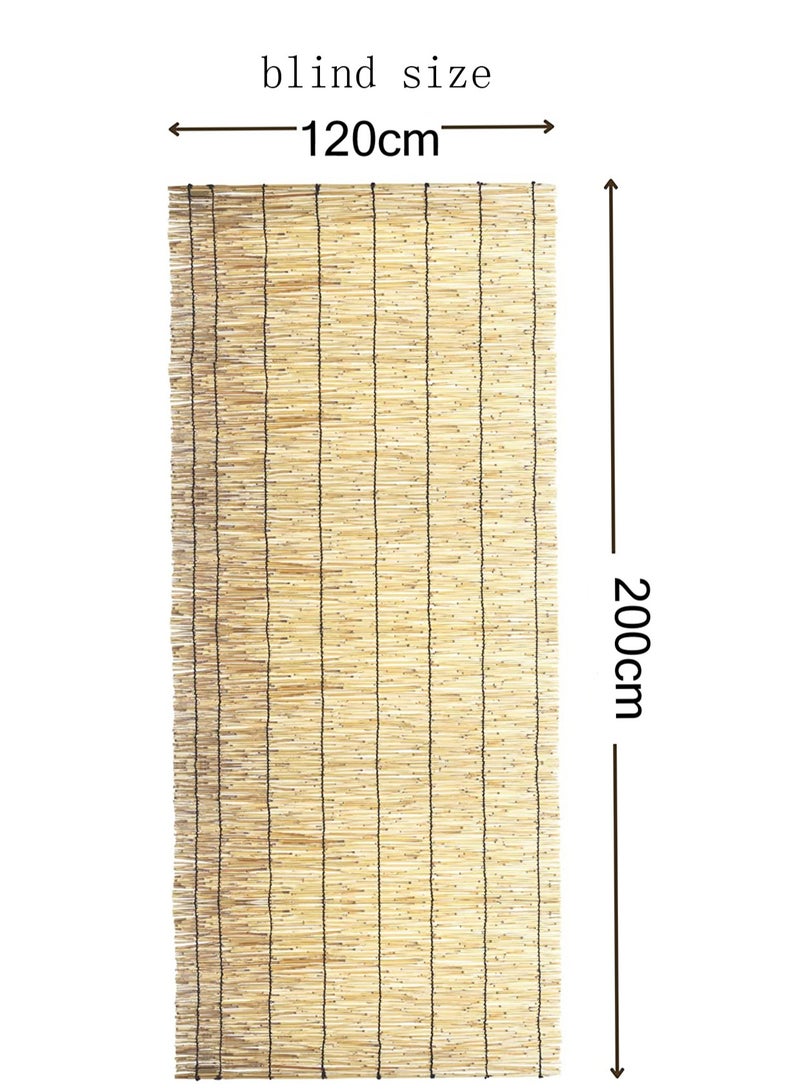 FFD Bamboo Roller Blinds 120cm Sizes | Outdoor & Indoor Window Blinds | Light Filtering Roll Up Curtain | Sun Shades Window Blinds - Image 2