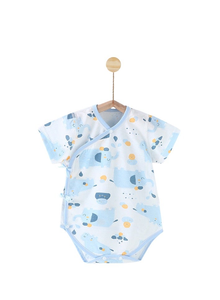 （52cm）Baby short-sleeve bodysuit, summer thin style, newborn clothes, pure cotton seamless baby jumpsuits, triangle romper 