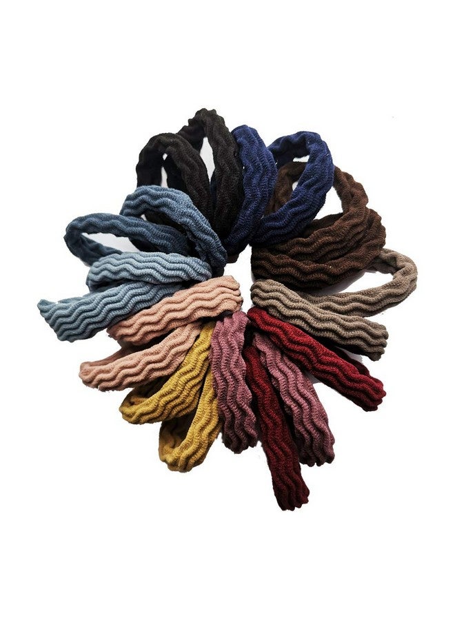 BLBM Hair Ties with Seamless High Elastic Thickening in Ponytail Holders (Multiple Colors with 20 Pcs Packing) - Image 1