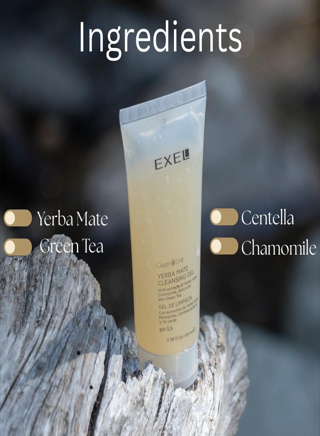 EXEL Gentle Facial Cleanser – Daily Face Wash for Sensitive Skin – Yerba Mate, Green Tea & Chamomile – Hydrating Cleansing Gel 100 ml - Image 3
