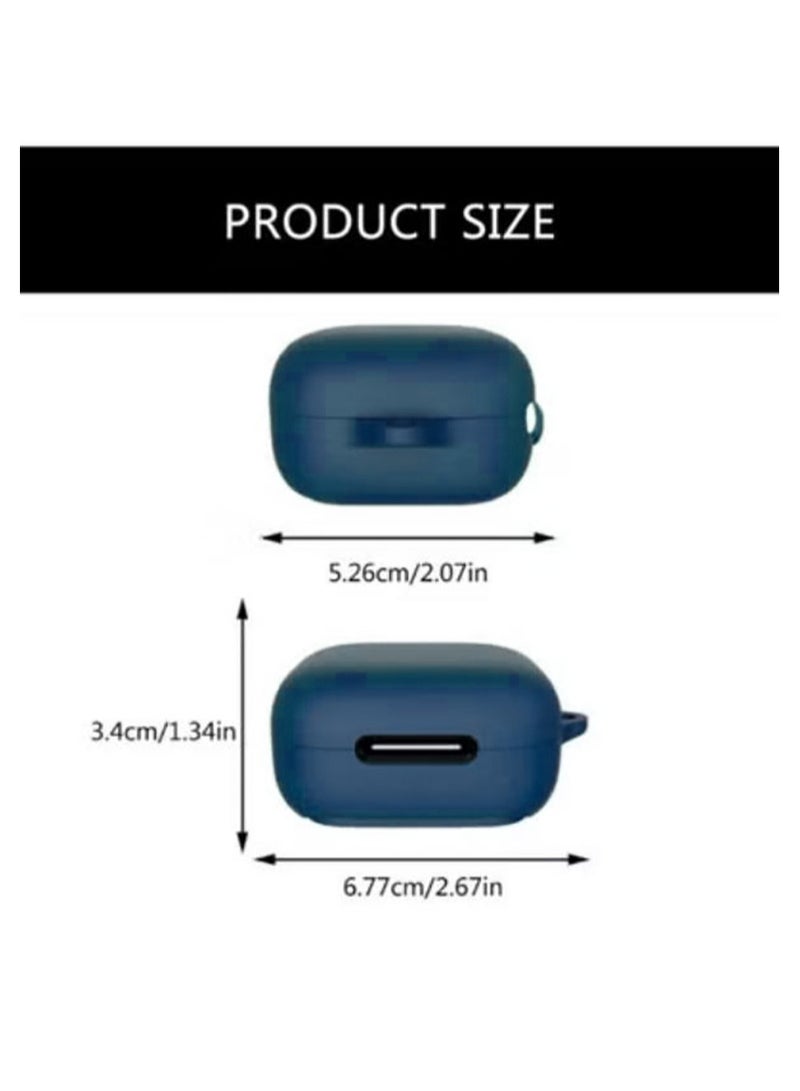 Silicone Case for Anker Soundcore P30i/R50i NC Earphone case, Anti Drop and dustproof Earbuds case Cover With Hook（Blue） - Image 2