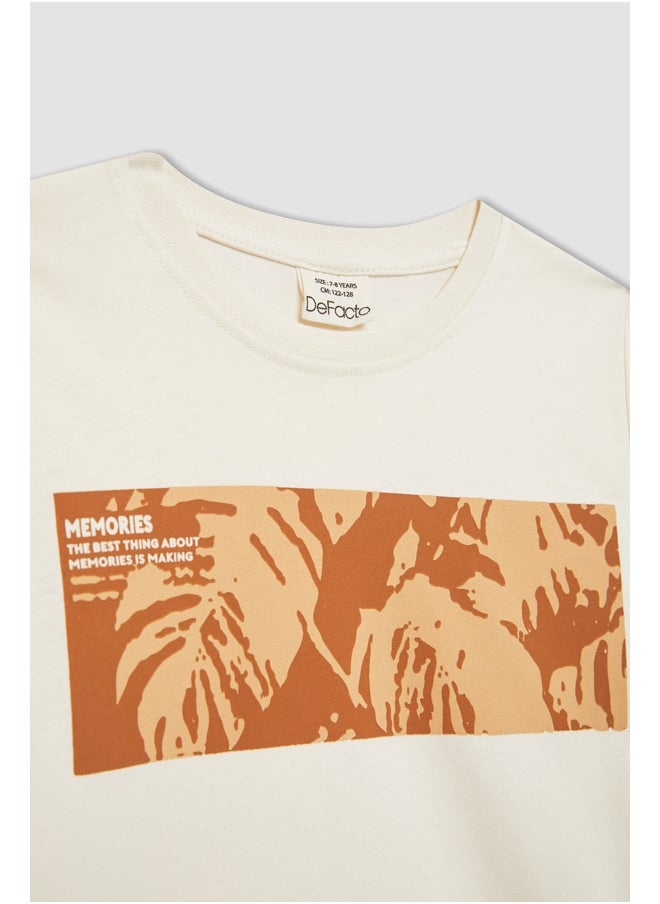 DeFacto - Boy Regular Fit Crew Neck Knitted Short Sleeve T-Shirt - Image 1