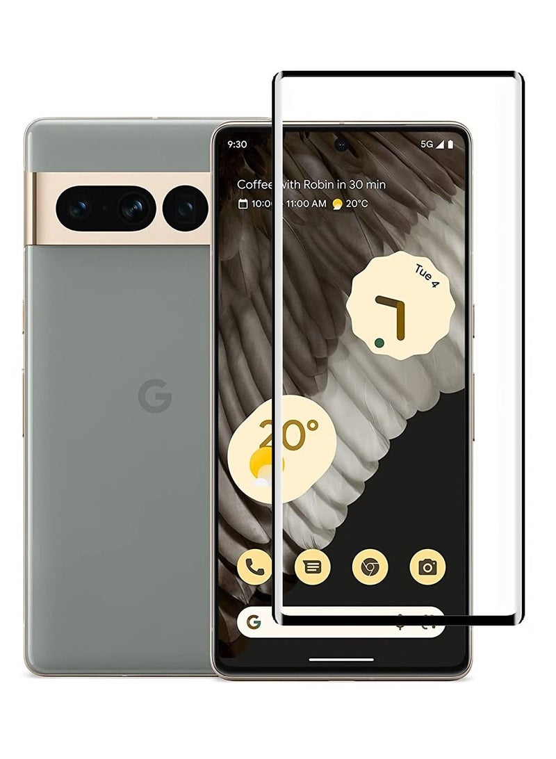 CATANES 3Pack for Google Pixel 7 Pro Screen Protector Tempered Glass 9H Anti-Scratch Shatterproof HD Curved Edge to Edge Full Coverage Film 6.7 inch - Image 2