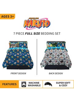 Franco Franco Naruto Anime Bedding Super Soft Comforter and Sheet Set with Sham, 7 Piece Full Size  - Image 3