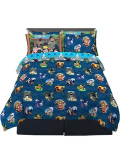 Franco Franco Naruto Anime Bedding Super Soft Comforter and Sheet Set with Sham, 7 Piece Full Size  - Image 1
