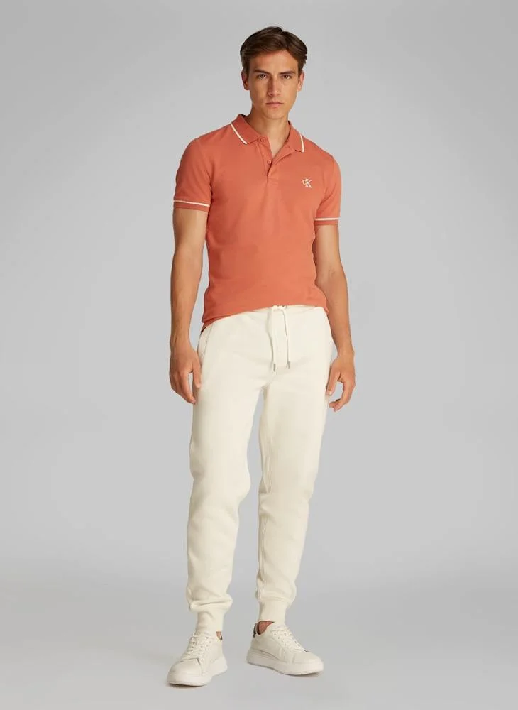 Calvin Klein Jeans Print Collared Neckline Polo Shirt