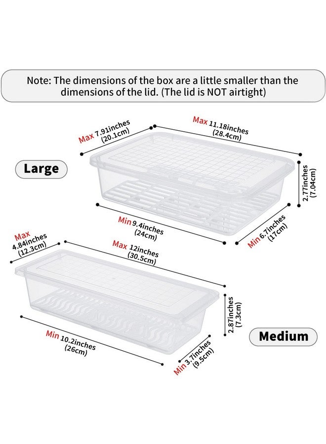 77L Food Storage Container, (3-Pack) Plastic Food Containers with Removable Drain Plate and Lid, Stackable Portable Freezer Storage Containers - Tray to Keep Fruits, Vegetables, Meat and More (Large) - Image 5