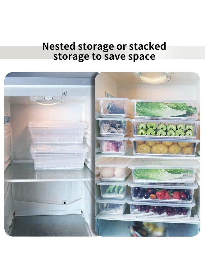 77L Food Storage Container, (3-Pack) Plastic Food Containers with Removable Drain Plate and Lid, Stackable Portable Freezer Storage Containers - Tray to Keep Fruits, Vegetables, Meat and More (Large) - Image 4