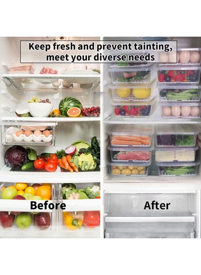 77L Food Storage Container, (3-Pack) Plastic Food Containers with Removable Drain Plate and Lid, Stackable Portable Freezer Storage Containers - Tray to Keep Fruits, Vegetables, Meat and More (Large) - Image 3