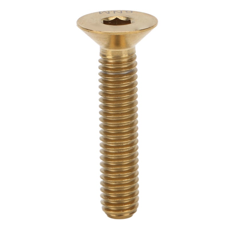RISK Headset Stem Top Cap Fixing Bolt M6x30mm Bike Stem Bolt Screw Titanium Alloy for Bike Repair Gold - Image 3