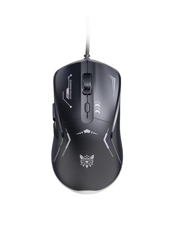 onikuma CW917 Wired Gaming Mouse, RGB 3600 DPI LED Optical USB 6 Buttons for Laptops and Desktops - Image 2