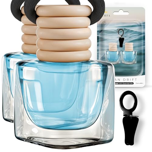 Perfa Ocean Fresh Car Air Freshener Long Lasting Hanging Car Freshener with Vent Clip New Car Fragrance SlowRelease Aroma Technology Adjustable Scent Intensity Scented Interior Diffuser by Perfa - Image 1