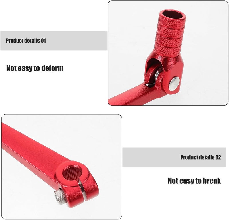Aluminum Motorcycle Gear Shifter Lever Foot Lever Red for Off-Road Dirt Bike Replacement Part - Image 3