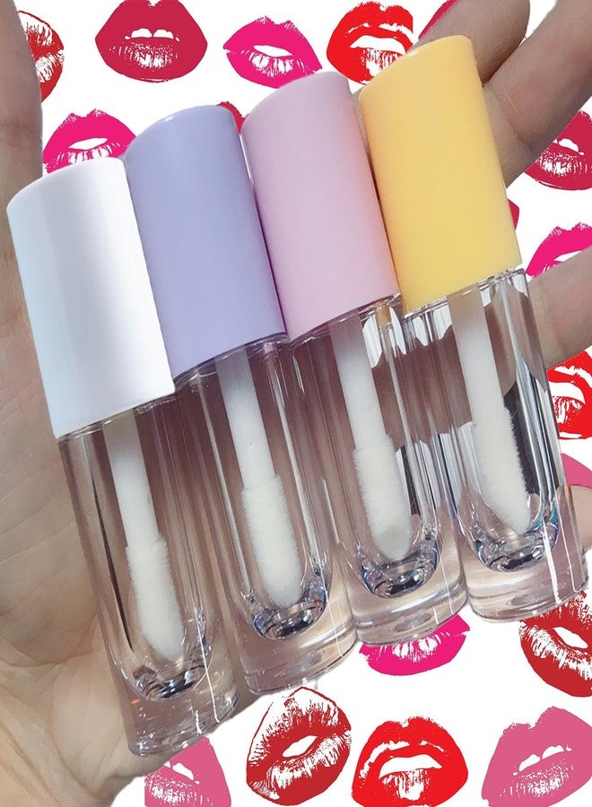 Qeuly 4Pcs Empty Lip Gloss Tubes, 6ml Clear Lip Gloss Tubes with Wand, Plastic Lip Balm Gloss Containers for DIY Makeup Lipgloss Making Kit (D25xH86mm) (colorful) - Image 5
