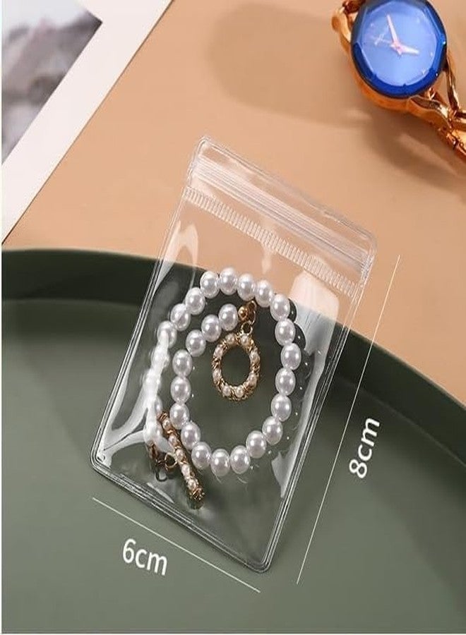 Rinpoche Jewelry Organizer Storage Pouches Clear Zip Lock Cover Travel Accessories and Cosmetic Pouch for Rings, Earrings (Transparent) (Pack Of 15) (3 Mix Size) - Image 2