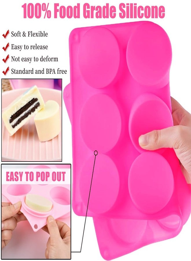 GZMAISULEE Cake Puck Mold Set Silicone Chocolate Covered Desserts Molds Round Cake Pop for DIY Cakepucks, Candy,Cookie, 2 Silicone Molds with Tray and 1 Scraper - Image 3
