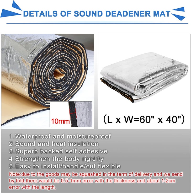 uxcell Car Sound Insulation Mat with Installer Tools - Image 2