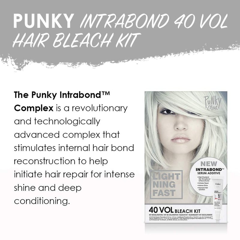 Punky Intrabondâ„¢ 40 Vol Bleach Kit, Fast Bleaching Action for Brighter Hair - Image 3
