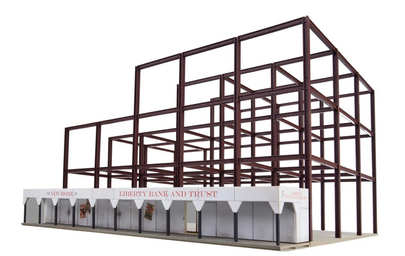 Walthers Cornerstone مجموعة موقع بناء ناطحة سحاب وولثرز، 8-5/8 × 10-9/16 × 5-3/4" 21.9 × 26.8 × 14.6 سم، متعدد الألوان، (933-3761) - Image 1