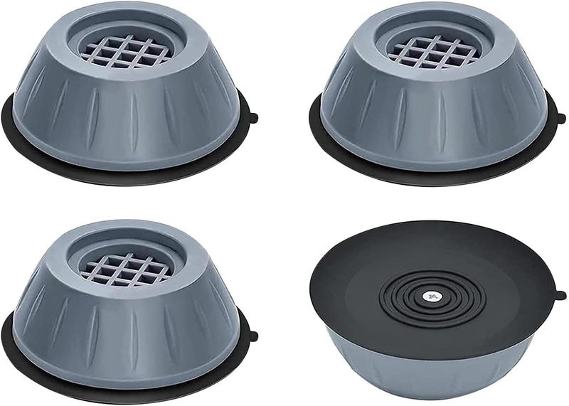 Shop4Ever Refrigerator Stand, Washing Machine Stand, Furniture Base Stand, Fridge Stands for Single Door and Double Door (Pack of 4) (Grey) - Image 1