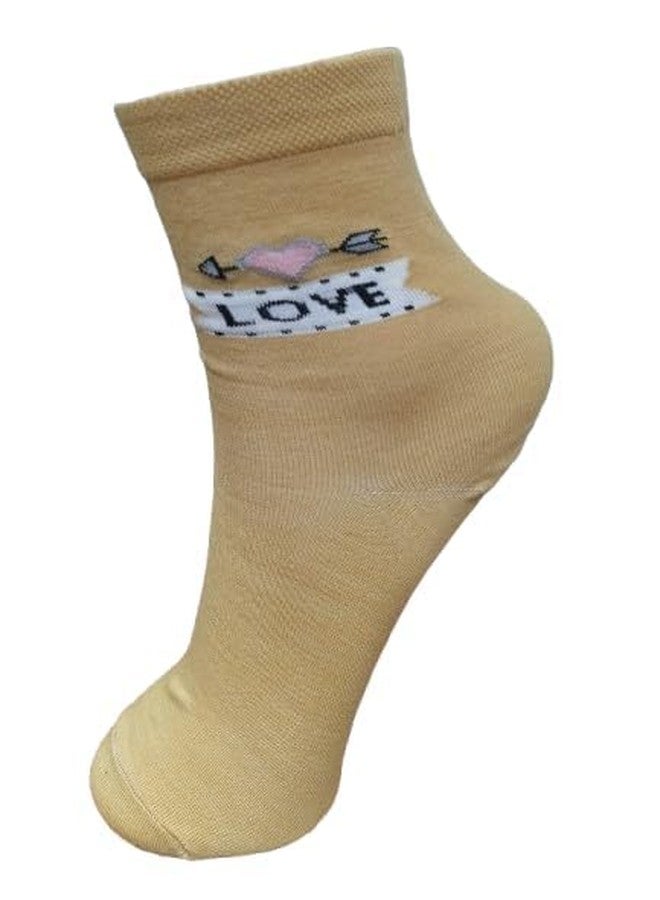 Fashiol Kids Crew Length Soft Cotton Stretchy Socks Elastic Boys and Girls Printed Summer Footwear Socks | (2 till 6 years) - Pack of 3 - Image 2