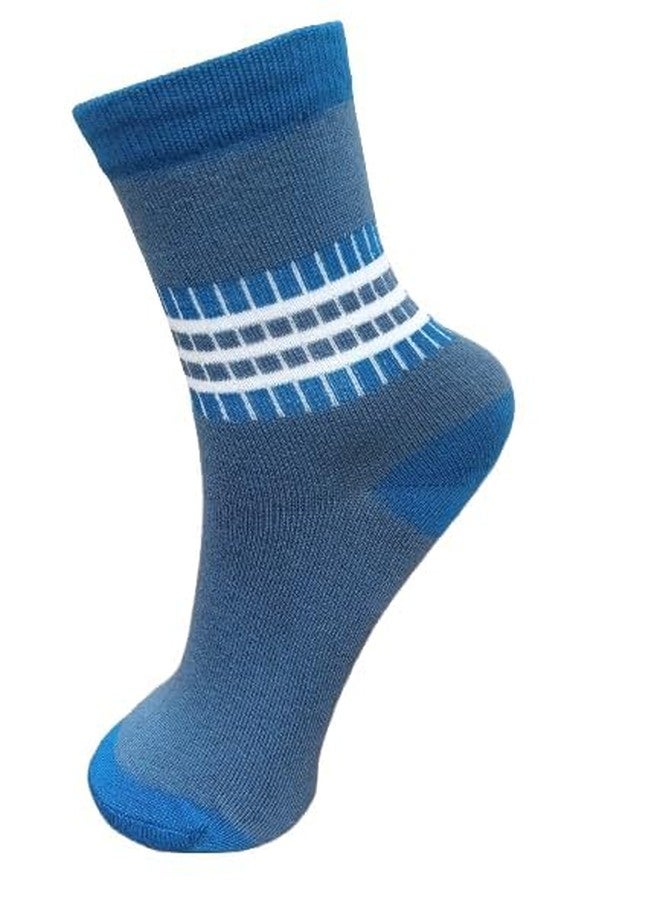 Fashiol Kids Crew Length Soft Cotton Stretchy Socks Elastic Boys and Girls Printed Summer Footwear Socks | (2 till 6 years) - Pack of 3 - Image 4