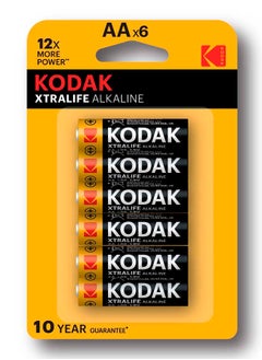 KODAK | AA Batteries | Double A | Disposable Household Alkaline | 1.5V | 6 Pack