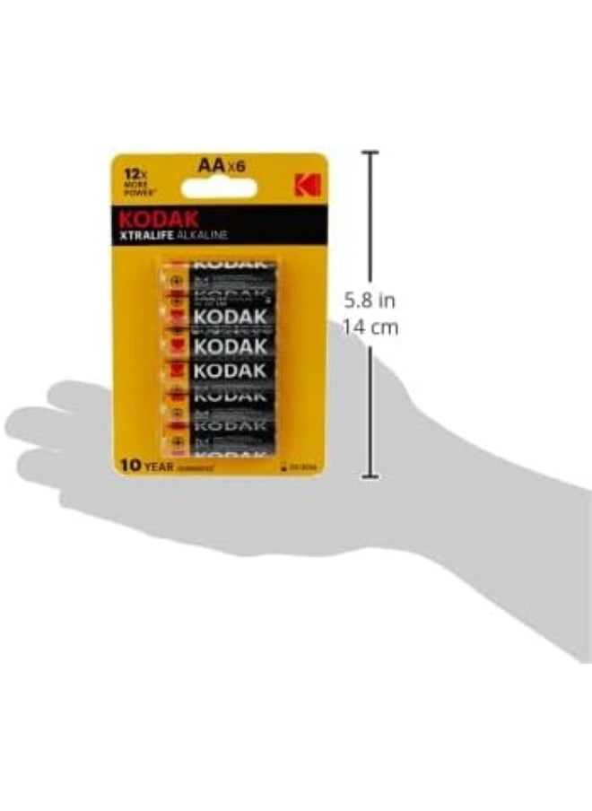 Kodak - KODAK | AA Batteries | Double A | Disposable Household Alkaline | 1.5V | 6 Pack - Image 1