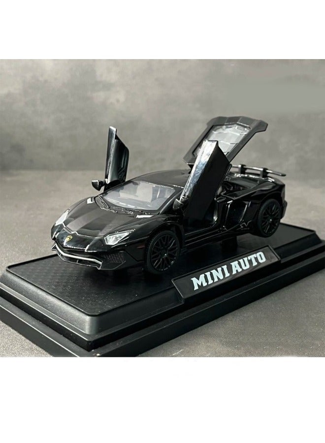 general 1:32 Lambo 750 Alloy Car Model Simulation Racing Sports Car Children's Sound and Light Pull Back Toy Car Ornaments - Image 3