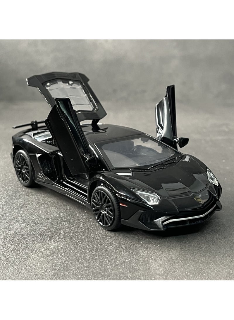 general 1:32 Lambo 750 Alloy Car Model Simulation Racing Sports Car Children's Sound and Light Pull Back Toy Car Ornaments - Image 1