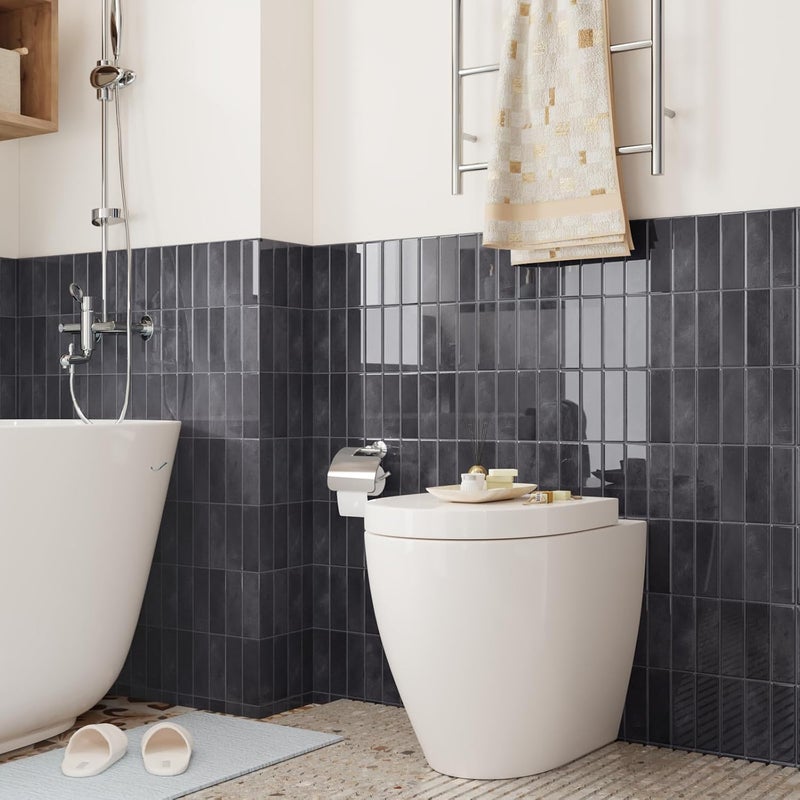 CRE8TIVE 16 Sheets Grey Straight Linear Peel and Stick Tile for Kitchen Bathroom Backsplash Peel and Stick Wall Tiles Waterproof 3D Rectangular Tile Stickers Removable Backsplash for Renters 12"x12" - Image 5