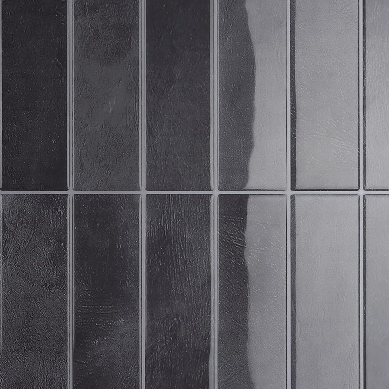 CRE8TIVE 16 Sheets Grey Straight Linear Peel and Stick Tile for Kitchen Bathroom Backsplash Peel and Stick Wall Tiles Waterproof 3D Rectangular Tile Stickers Removable Backsplash for Renters 12"x12" - Image 1